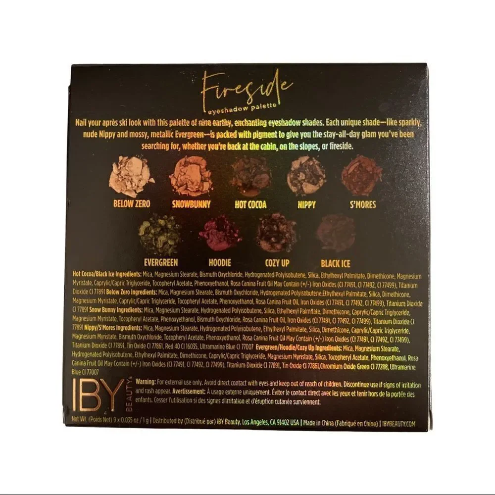 Fireside Eyeshadow Palette - by IBY Beauty - new in box